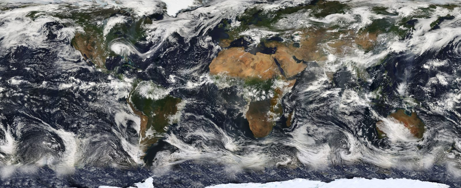 An image of Earth's surface from space.